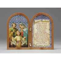 Plaque Plastic Folding Gold Foil Holy Family- (90x120mm)