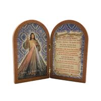 Plaque Plastic Folding Gold Foil - Divine Mercy-(90x120mm)