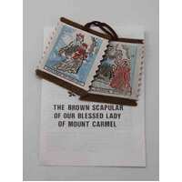 Scapular - Brown Tapestry with Leaflet