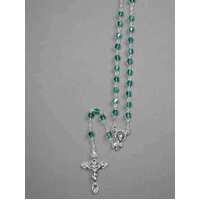 Rosary Crystal Green Aurora Borealis - 5mm Beads