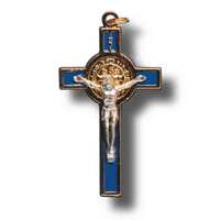 St Benedict Crucifix Brass - 55 x 27mm
