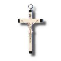 Crucifix Metal Wall Inlay Luminous - 110 x 65mm