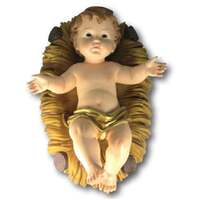 Baby Jesus with Cradle Resin - 110mm - Nativity Figurine