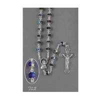 Rosary Crystal Aurora Borealis Amethyst - 7mm Beads