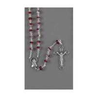 Rosary Crystal Aurora Borealis Red - 7mm Beads