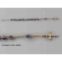 Rosary Bracelet Ceramic Blue - 8mm Beads
