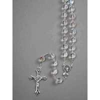 Rosary Boxed Large Crystal Clear - 10mm Beads
