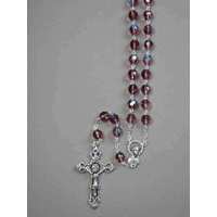 Rosary Crystal Amethyst Aurora Borealis - 8mm Beads