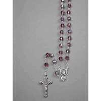Rosary Crystal Amethyst Aurora Borealis - 7mm Beads