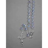 Rosary Crystal Blue Aurora Borealis - 7mm Beads