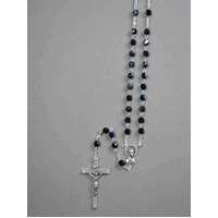 Rosary Crystal Black Aurora Borealis - 5mm Beads
