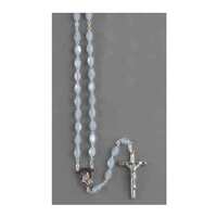 Rosary Imitation M.O.P Blue Oval Shaped - 5mm Beads