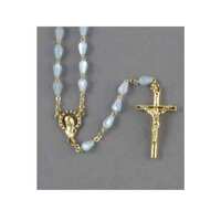 Rosary Imitation M.O.P Blue Tear Shaped - 6mm Beads