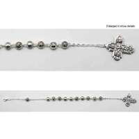 Rosary Bracelet Metal Rose - 4mm Beads