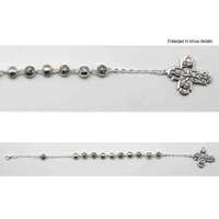 Rosary Bracelet Metal Rose - 4mm Beads