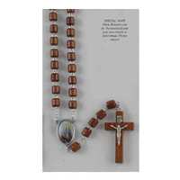 Rosary Wooden Cylinder O.L.Lourdes - 6mm Beads