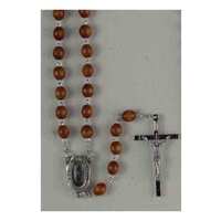 Rosary Wood Lourdes Water Centrepiece - 7mm Beads
