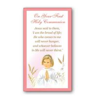 Holy Card - On Your First Holy Communion-Girl