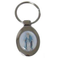 Keyring Silver Oval Miraculous