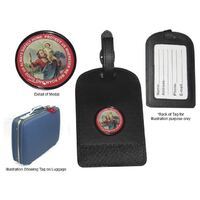 Luggage Tag St Christopher - Black