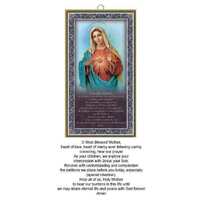Wood Plaque with Prayer - O Most Blessed Mother-(125x225mm)-