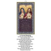 Wood Plaque with Prayer -House Blessing- (125x225mm)