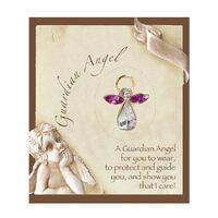Birthstone Lapel Pin Angel-Feb