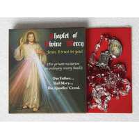 Chaplet of Divine Mercy Red & Crystal - 5mm Beads