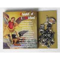 Chaplet of St Michael Hematite & Clear - 5mm Beads