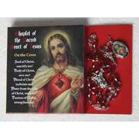 Chaplet of The Sacred Heart of Jesus Red & Clear - 5mm Beads