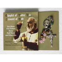 Chaplet of Padre Pio Tiger Eye, Rose Quartz & Black Agate - 7mm Beads