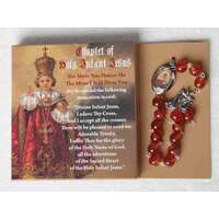 Chaplet of Holy Infant Jesus Red Agate - 7mm Beads