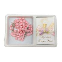 Communion Rosary Boxed Pink with Prayer Book