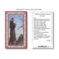 Holy Card  734  - St Francis of Assisi - Gold Edge