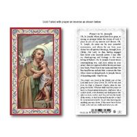 Holy Card 734  - St Joseph - Gold Edge