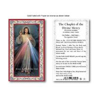 Holy Card  734  -  Divine Mercy - Gold Edge