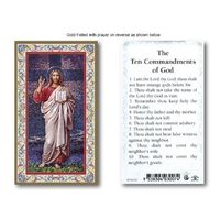 Holy Card 734  - Ten Commandments - Gold Edge