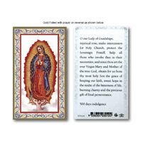 Holy Card 734  - Our Lady fo Guadalupe - Gold Edge
