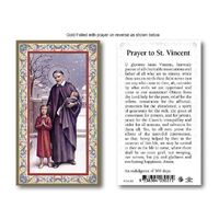 Holy Card  734 - St Vincent De Paul - Gold Edge