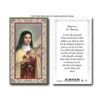 Holy Card 734 - St Theresa - Gold Edge