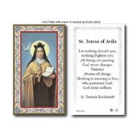 Holy Card  734  - St Teresa of Avila - Gold Edge