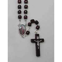 Rosary Dark Wood St John XX111 - 6mm Beads