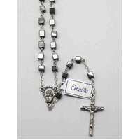 Rosary Hematite Square - 4mm Beads