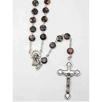 Rosary Murano Glass Look Black - 7mm Beads