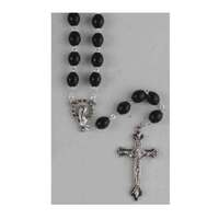 Rosary Franciscan 7 Decade Black - 5mm Beads