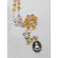 Rosary Glass Yellow Seven Dolor - 6mm Beads