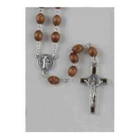 Rosary Olive Wood St Benedict - 7mm Beads