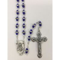 Rosary Crystal Blue with Diamentes - 5mm Beads