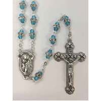 Rosary Crystal Aqua with Diamentes