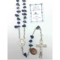 Rosary Lapis with Sterling Silver Crucifix